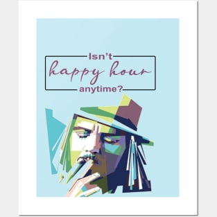 Johnny Depp: Isn't happy hour anytime Posters and Art